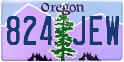 OR license plate 824JEW