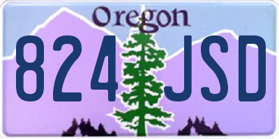 OR license plate 824JSD