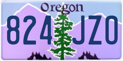 OR license plate 824JZO