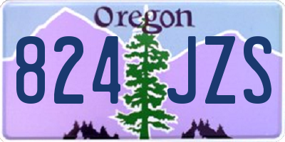 OR license plate 824JZS