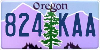 OR license plate 824KAA