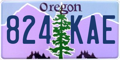 OR license plate 824KAE