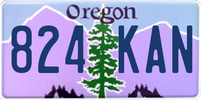 OR license plate 824KAN