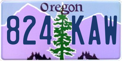 OR license plate 824KAW