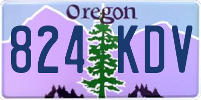 OR license plate 824KDV