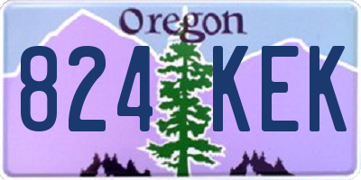 OR license plate 824KEK