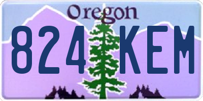 OR license plate 824KEM