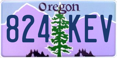 OR license plate 824KEV