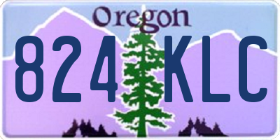 OR license plate 824KLC