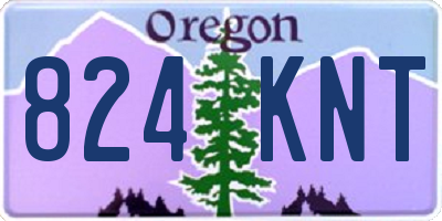OR license plate 824KNT