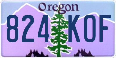 OR license plate 824KOF