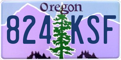 OR license plate 824KSF