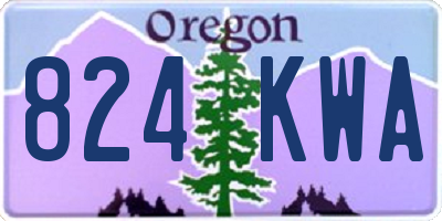 OR license plate 824KWA
