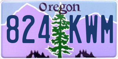 OR license plate 824KWM