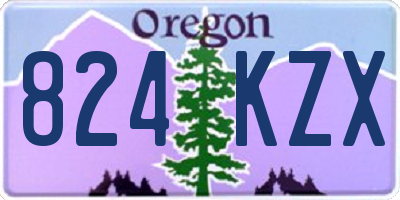 OR license plate 824KZX