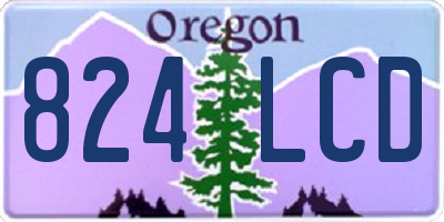 OR license plate 824LCD
