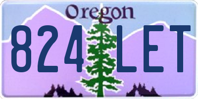 OR license plate 824LET