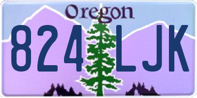 OR license plate 824LJK