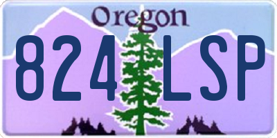 OR license plate 824LSP