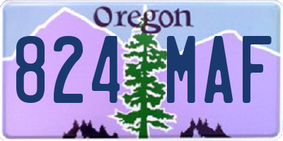 OR license plate 824MAF