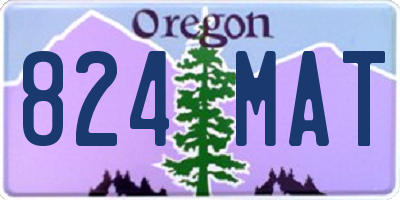 OR license plate 824MAT