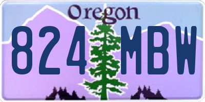 OR license plate 824MBW