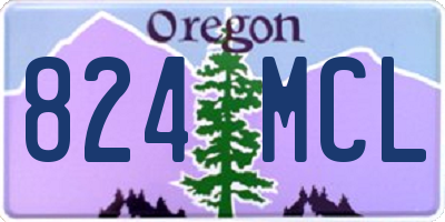 OR license plate 824MCL