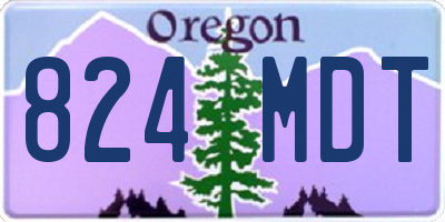 OR license plate 824MDT