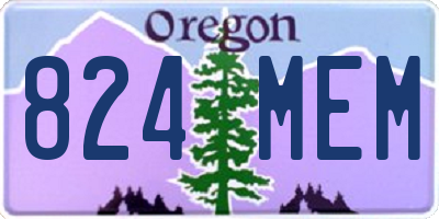 OR license plate 824MEM