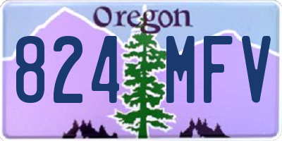 OR license plate 824MFV