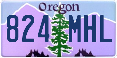 OR license plate 824MHL