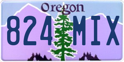 OR license plate 824MIX