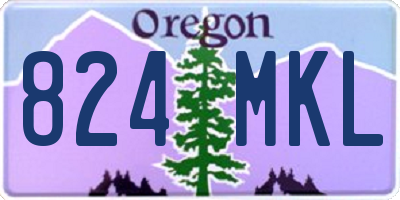 OR license plate 824MKL