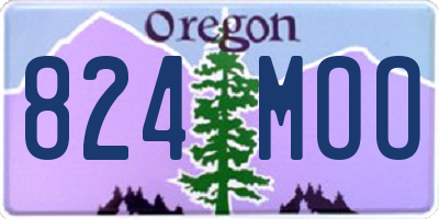 OR license plate 824MOO