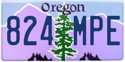 OR license plate 824MPE