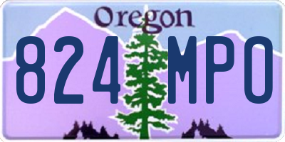 OR license plate 824MPO