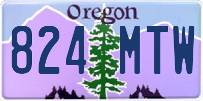 OR license plate 824MTW