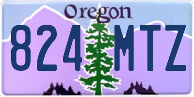 OR license plate 824MTZ