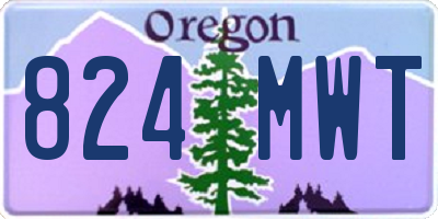 OR license plate 824MWT