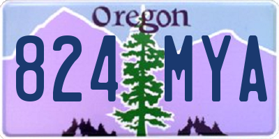OR license plate 824MYA