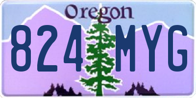 OR license plate 824MYG