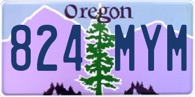 OR license plate 824MYM
