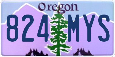 OR license plate 824MYS