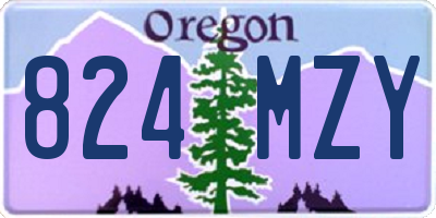 OR license plate 824MZY