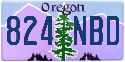 OR license plate 824NBD
