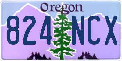 OR license plate 824NCX
