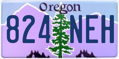 OR license plate 824NEH