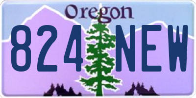 OR license plate 824NEW