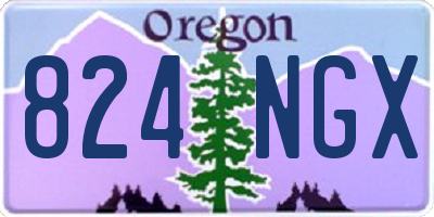 OR license plate 824NGX