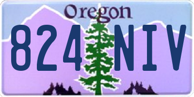 OR license plate 824NIV
